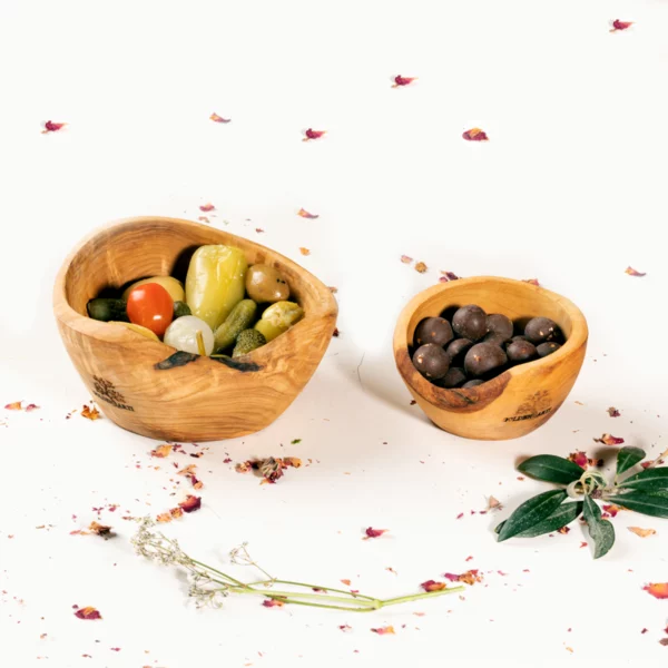 BOL EN BOIS D’OLIVIER-EN-FORME-ARTISTIQUE BOL EN BOIS D’OLIVIER EN FORME ARTISTIQUE