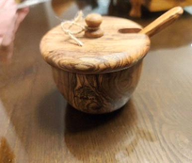 Boite du sucre en bois d'olives Boite du sucre en bois d'olives