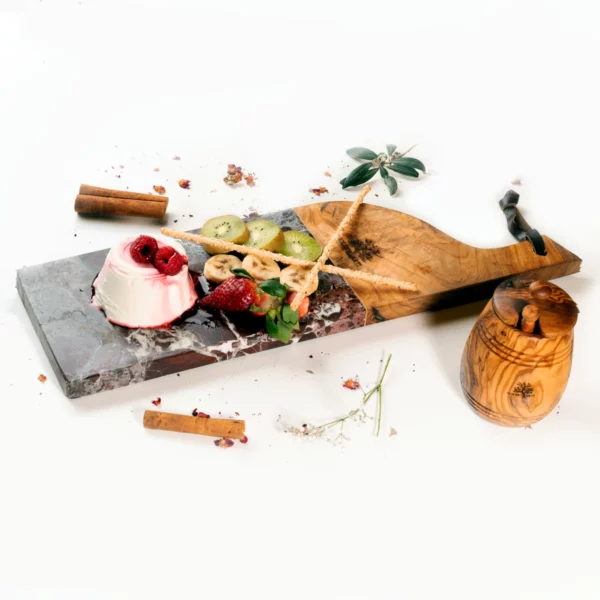 PLANCHE EN BOIS D’OLIVIER ET MARBRE PLANCHE EN BOIS D’OLIVIER ET MARBRE
