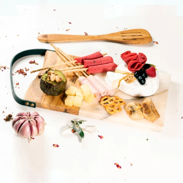 PLANCHE EN BOIS D'OLIVIER ET MARBRE RECTANGULAIRE PLANCHE EN BOIS D'OLIVIER ET MARBRE RECTANGULAIRE