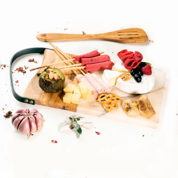 PLANCHE EN BOIS D’OLIVIER ET MARBRE RECTANGULAIRE PLANCHE EN BOIS D’OLIVIER ET MARBRE RECTANGULAIRE