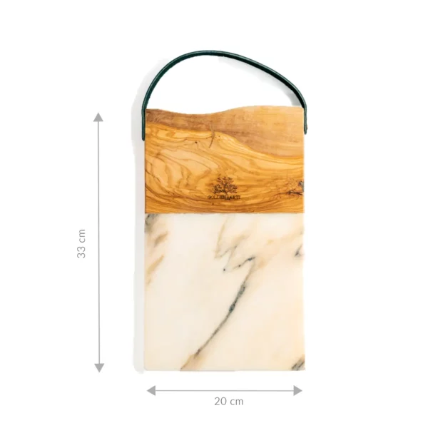 PLANCHE EN BOIS D'OLIVIER ET MARBRE RECTANGULAIRE PLANCHE EN BOIS D'OLIVIER ET MARBRE RECTANGULAIRE