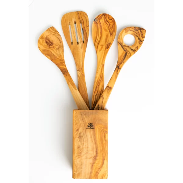 SET COMPLET DE 5 CUILLÈRE - SPATULE - SPATULE TROUÉE - FOURCHETTE - PORTE COUVERT