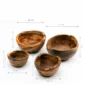 SET DE 4 BOLS RUSTIQUES-8CM-10CM-12CM-14CM