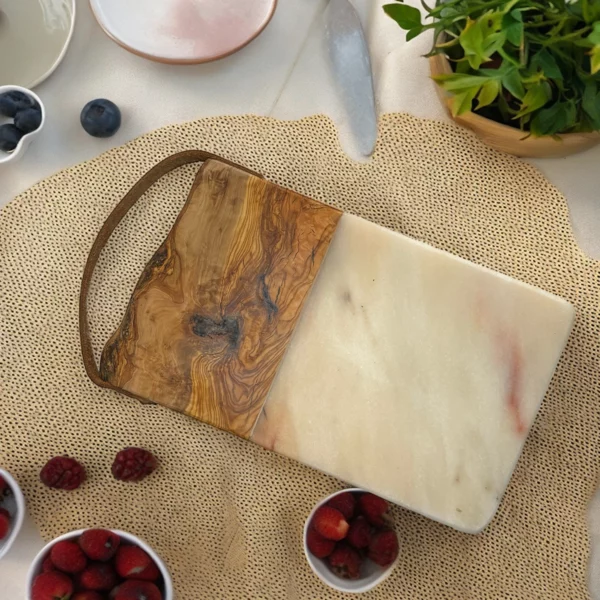 Planche Sans manche 2avec cuir marbre CREMA-02 Planche Sans manche 2avec cuir marbre CREMA-02