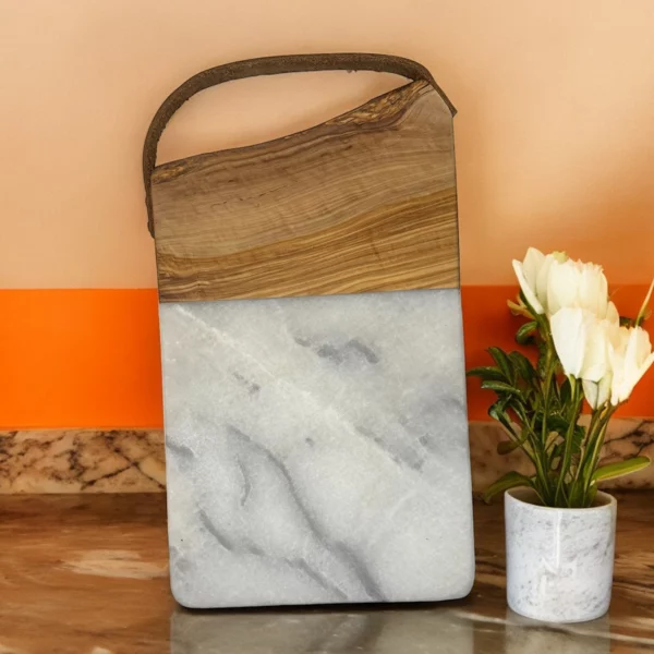 PLANCHE SANS MANCHE AVEC CUIR MARBRE BLANC ITALIEN PLANCHE SANS MANCHE AVEC CUIR MARBRE BLANC ITALIEN