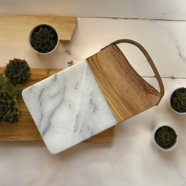 PLANCHE SANS MANCHE AVEC CUIR MARBRE BLANC ITALIEN PLANCHE SANS MANCHE AVEC CUIR MARBRE BLANC ITALIEN