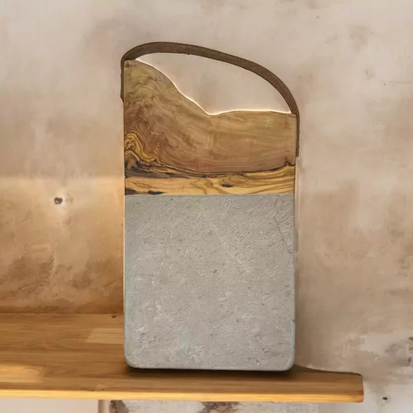 Planche Sans manche avec cuir marbre GRIS-02 Planche Sans manche avec cuir marbre GRIS-02