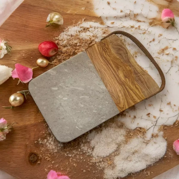 Planche Sans manche avec cuir marbre GRIS-05 Planche Sans manche avec cuir marbre GRIS-05