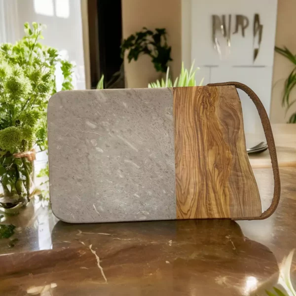 Planche Sans manche avec cuir marbre GRIS-06 Planche Sans manche avec cuir marbre GRIS-06