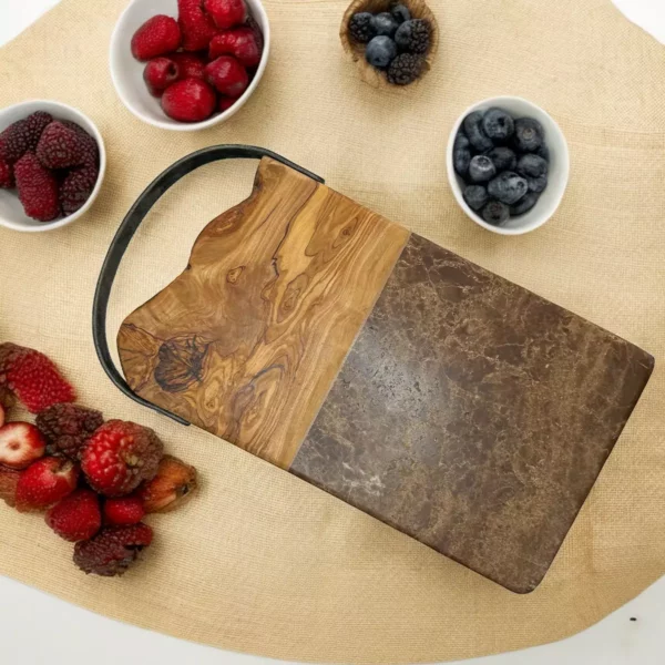 Planche Sans manche avec cuir marbre MARON IMPERIAL-02 Planche Sans manche avec cuir marbre MARON IMPERIAL-02