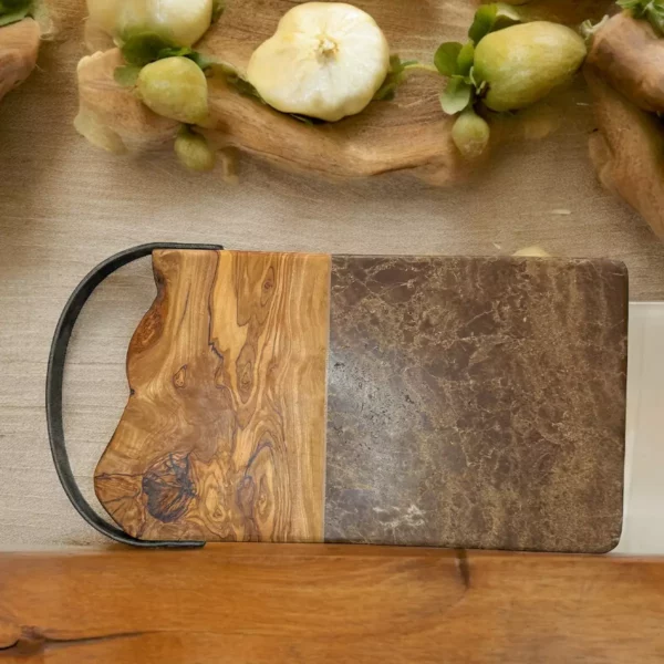 Planche Sans manche avec cuir marbre MARON IMPERIAL-03 Planche Sans manche avec cuir marbre MARON IMPERIAL-03