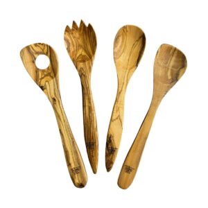 SET DE 4 DE TABLE DE CUISINE CUILLÈRE DE CUISSON SPATULE CUILLÈRE FOURCHETTE