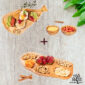 Plateau à 6 trous + planche 45 cm avec manche avec groove + 2 bols à sauce